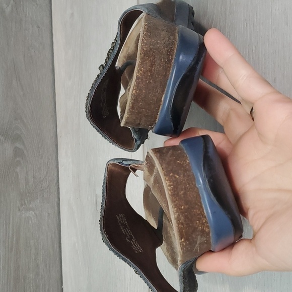 Dansko Women Pamela Comfort Leather Thong Wedge Sandals shoes sz 38/7.5-8 - Picture 6 of 13